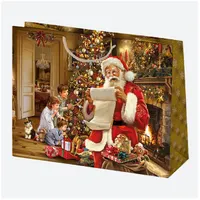 IRIS Karácsonyi ajándéktasak, 380x290x100 mm, különböző színekben és mintával #10