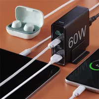 Hama 201628 FIC E3 60W PD QC 2xUSB 2xType-C hálózati töltő állómás #5