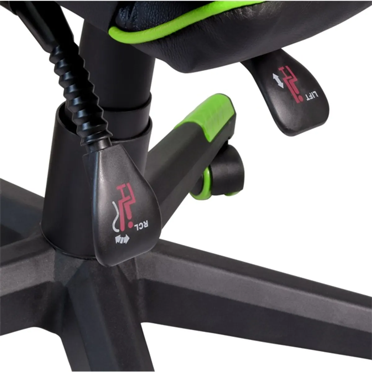 Iris GCH204BE_FT fekete / zöld gamer szék #4