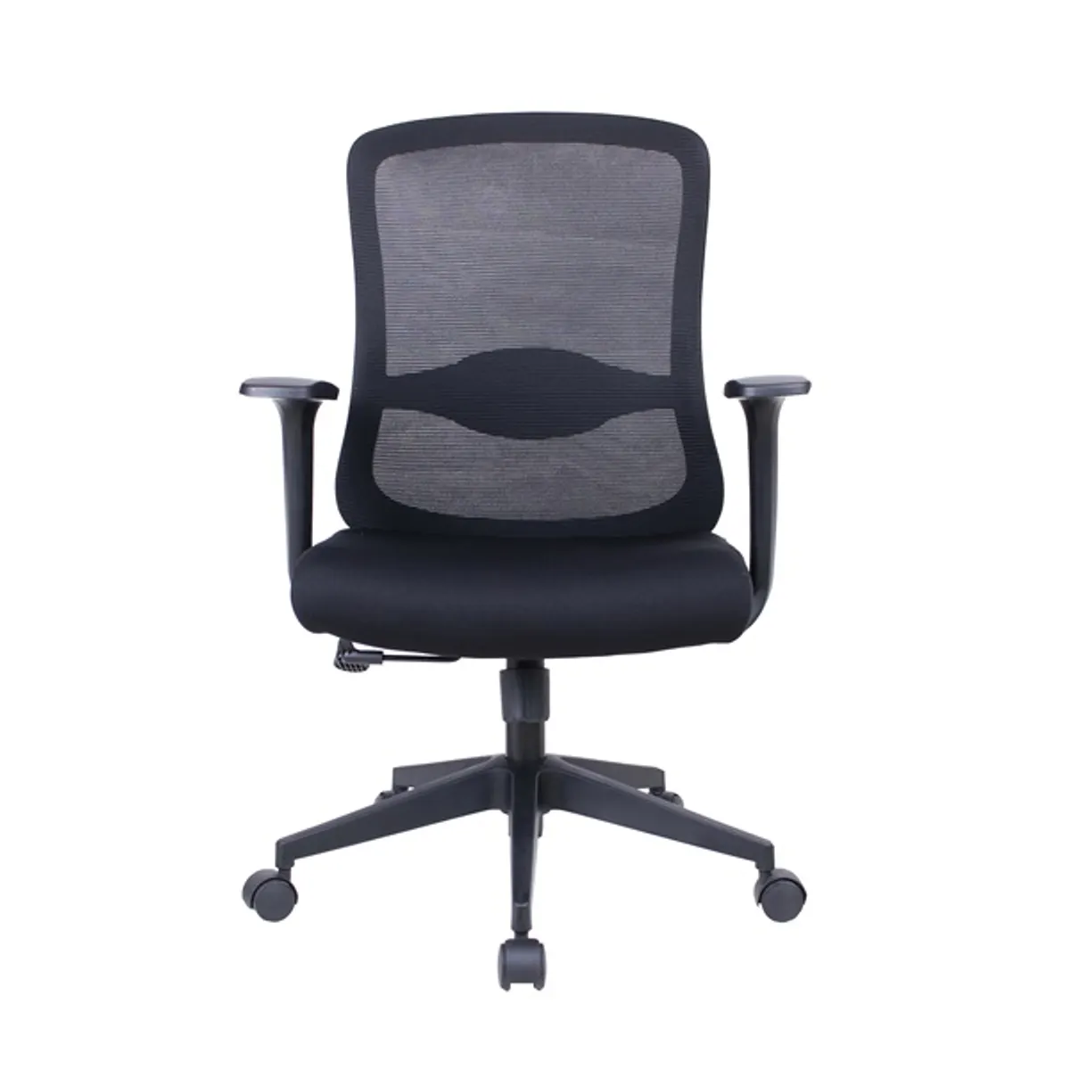 IRISOffice Solara fekete szövet-hálós irodai forgószék fej és háttámasszal #1