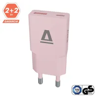 AVAX CH641P NANO SLIM 30W USB-C (PD3.0)+USB-A (QC3.0) pink hálózati töltő