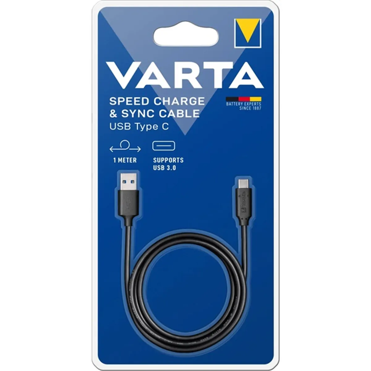 Varta 57944101401 1m USB - Type C fekete adat- és töltőkábel #2