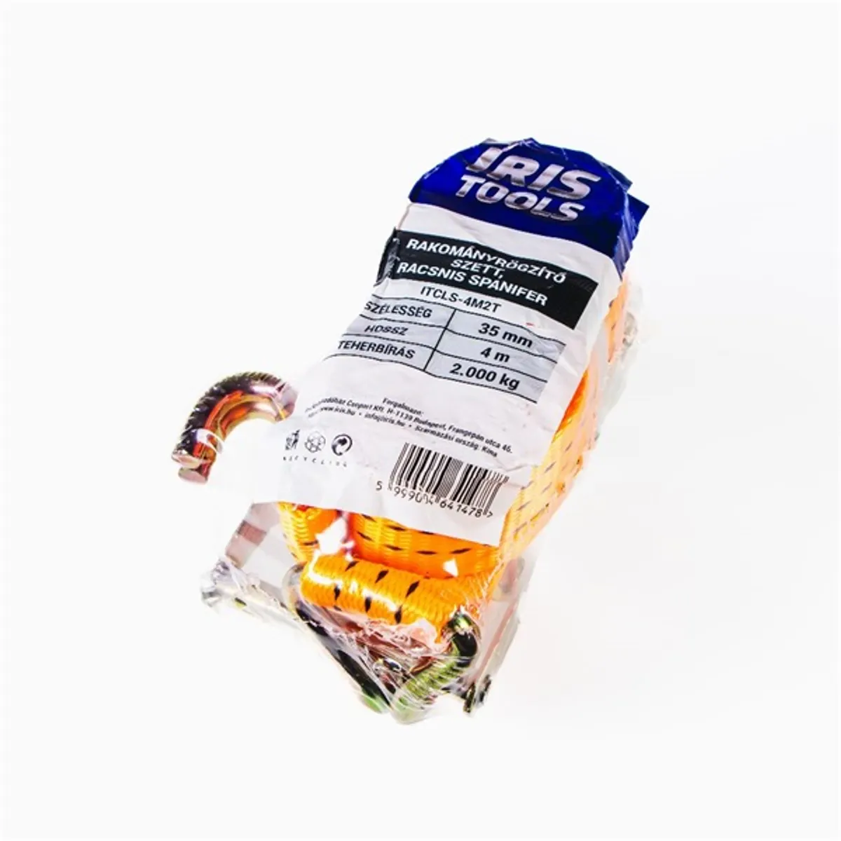 IRIS TOOLS ITCLS-4M2T rakományrögzítő szett, kétrészes racsnis spanifer, 2.000 kg, 4 m, 35 mm #1