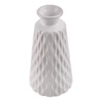 IRIS dekor kerámia váza rombusz fehér 17,5cm