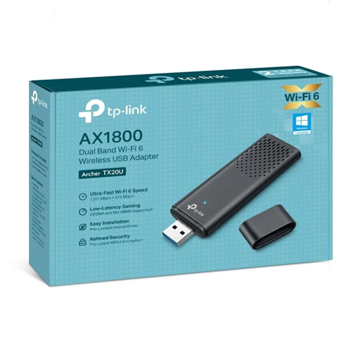 TP-Link Archer TX20U AX1800 kétsávos vezeték nélküli Wi-Fi 6 fekete USB adapter #7