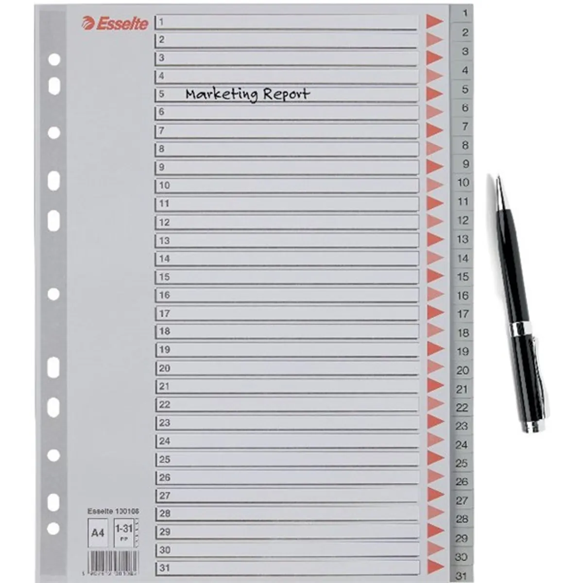 Esselte A4  1-31 műanyag regiszter #3