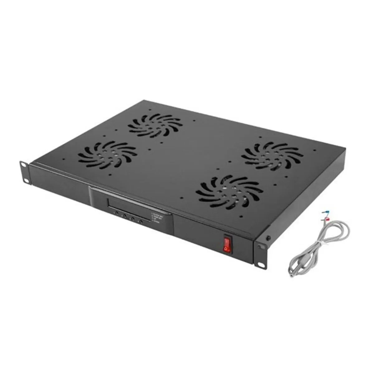 Lanberg AK-1503-B 19" 1U 4x ventilátor + termosztát ventilátor egység LCD kijelzővel #2