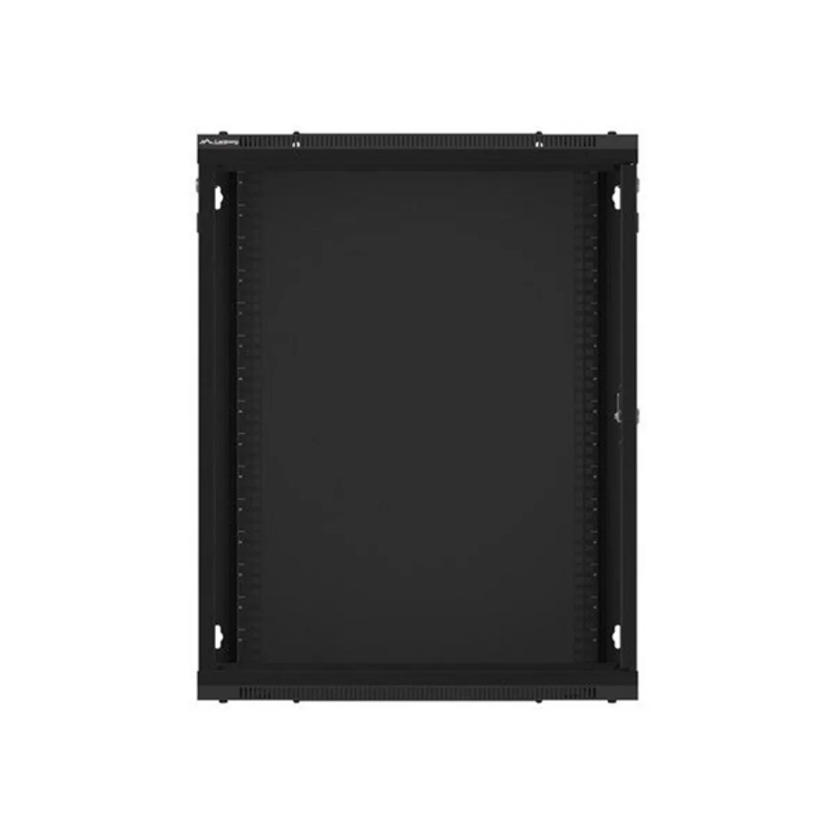 Lanberg WF01-6615-10B 19" 15U SZÉL:600mm MÉLY:600mm MAG:774mm lapraszerelt üvegajtós fekete fali rack szekrény #9