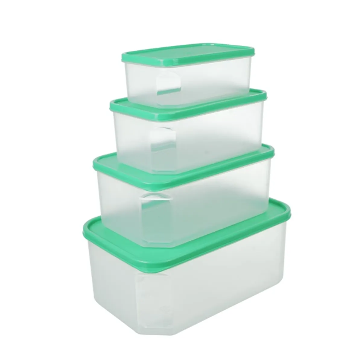 TOO KT-144 4 db-os téglalap ételtároló doboz szett 800ml+1.800ml+2.800ml+4.800ml #5