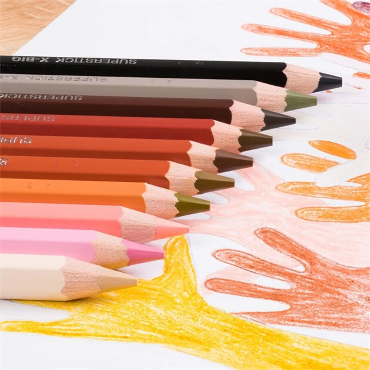 Jolly X-Big Skin Tones extra vastag 10 darabos színesceruza készlet #6