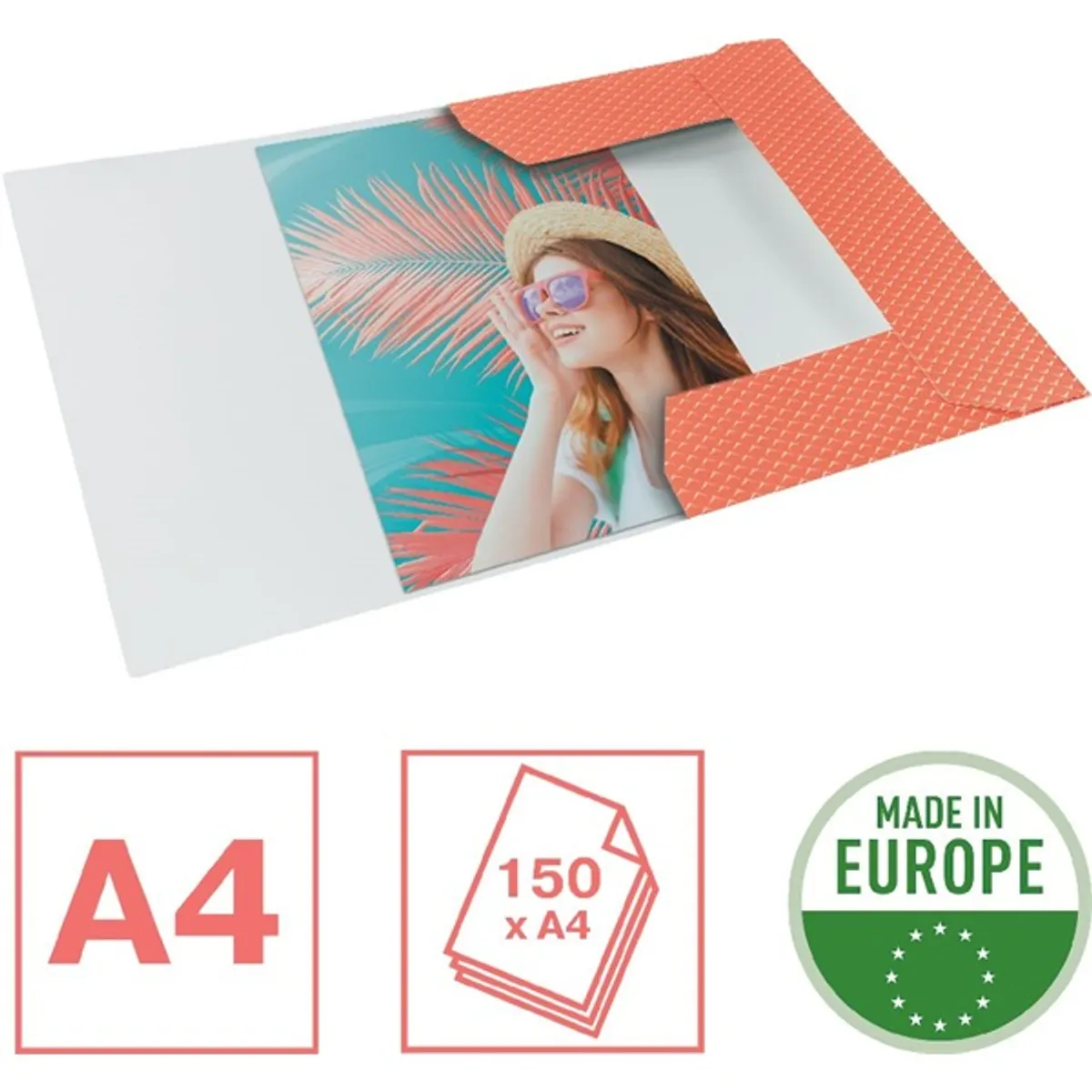 Esselte ColourBreeze karton korall gumis mappa #2