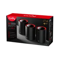 CUDY M3000(2-Pack) kétsávos AX3000 WIFI6 MESH fekete 2,5 gigabit router (2db-os szett) #3