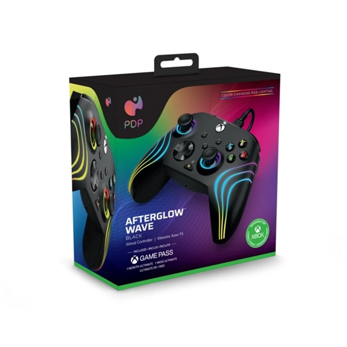 PDP 049-024 Afterglow Wave Xbox Series X|S/Xbox One/PC vezetékes fekete kontroller #8