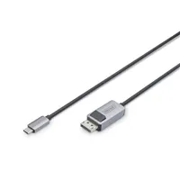 DIGITUS UHD 8K 30Hz kétirányú 1.4 DisplayPort - USB type-C kábel 1m #1