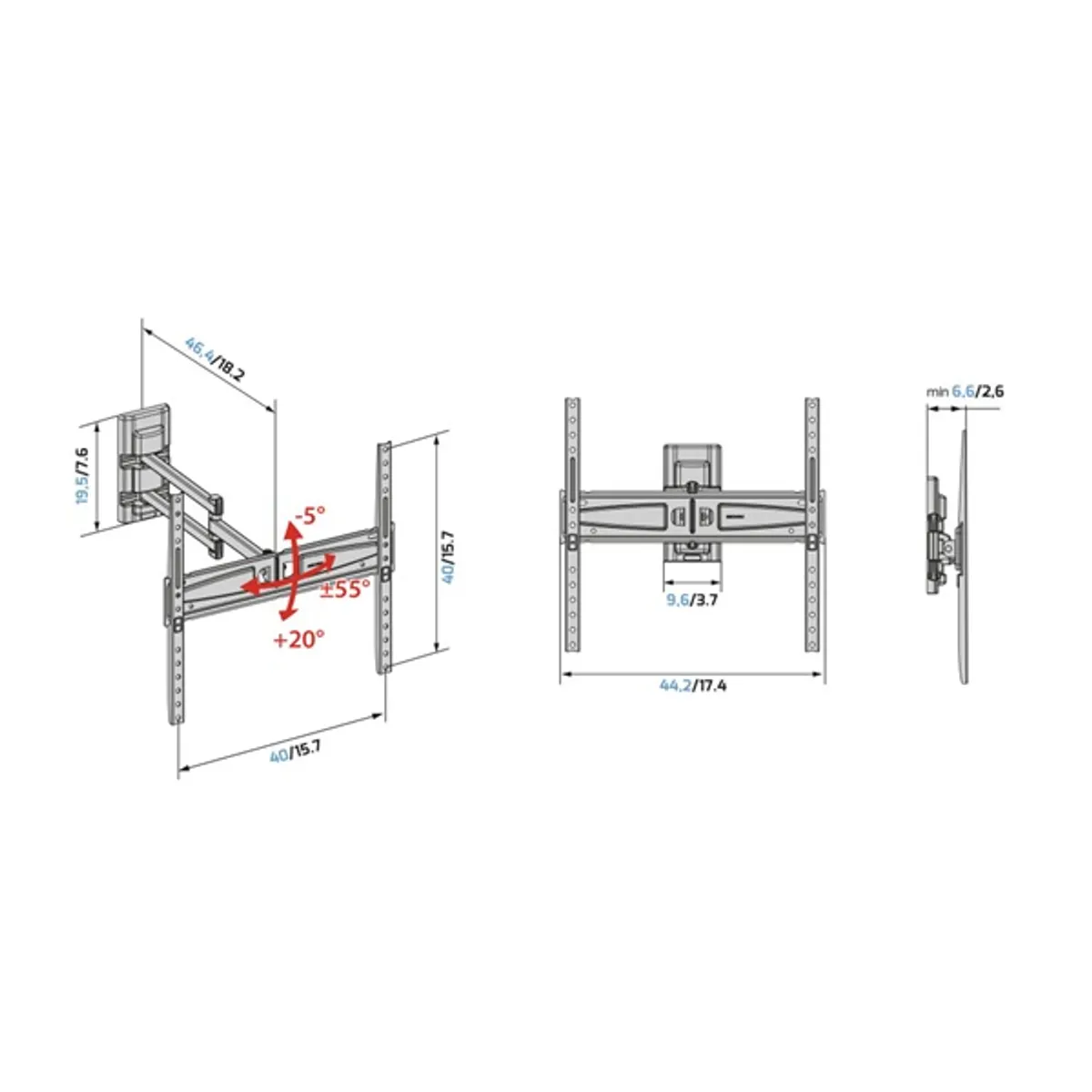 Meliconi Flatstyle FDR 400 Fast Block 40"- 65" fali TV konzol #8