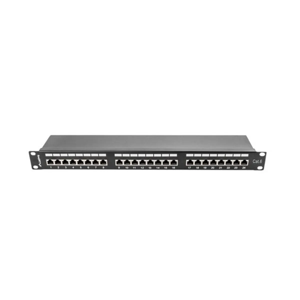 Lanberg PPS6-1024-B 19" 1U 24port Cat.6 FTP árnyékolt fekete patch panel #2