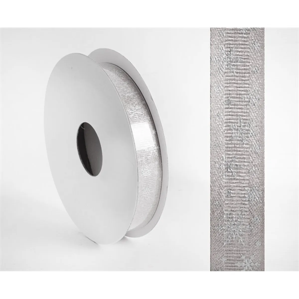 IRIS szalag hópihés ezüst 15mm/10méter #1