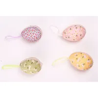 IRIS dekor akasztós textil tojás virágos 4 féle szín