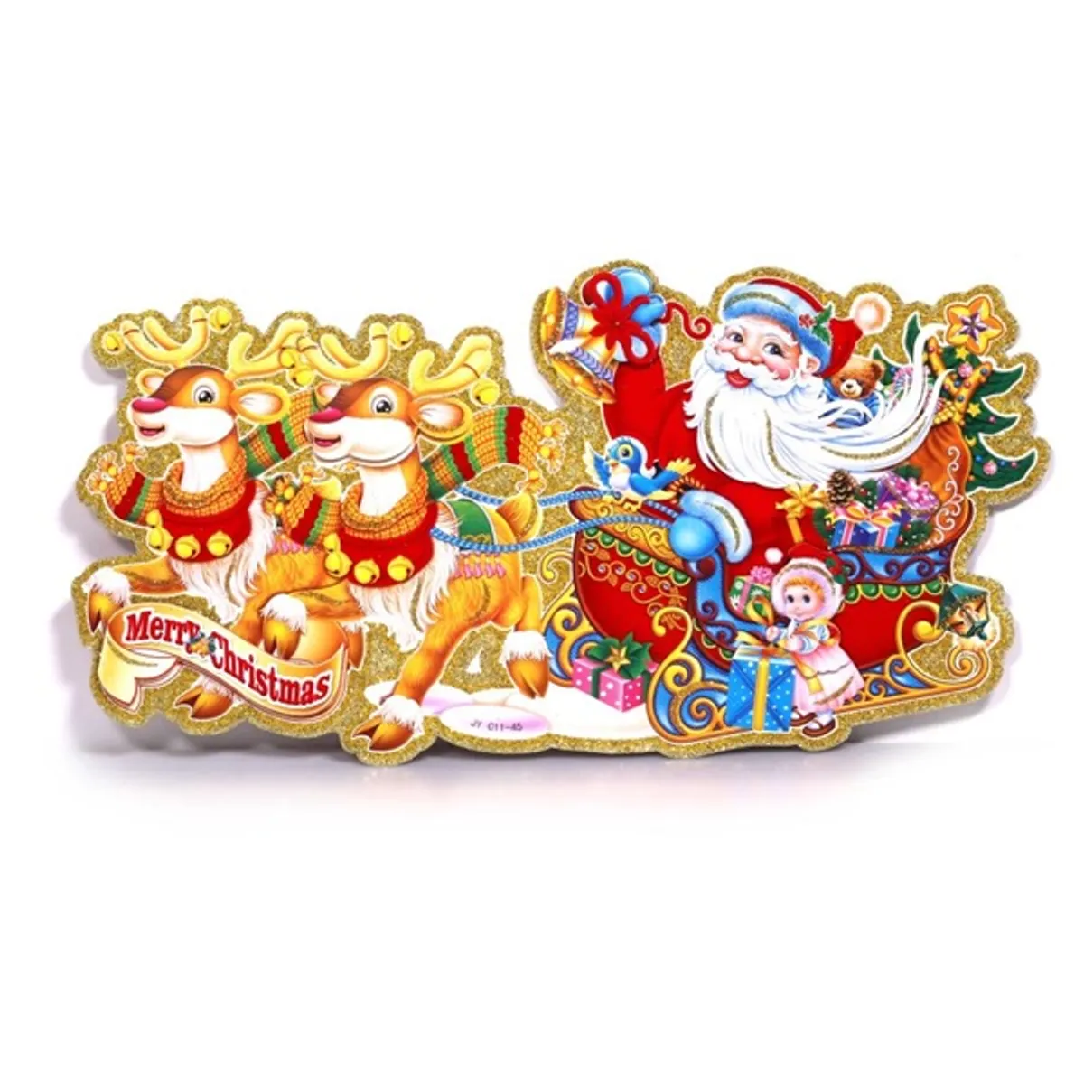 Iris 3D Mikulás mintás/23x45cm 2db karton dekoráció #1