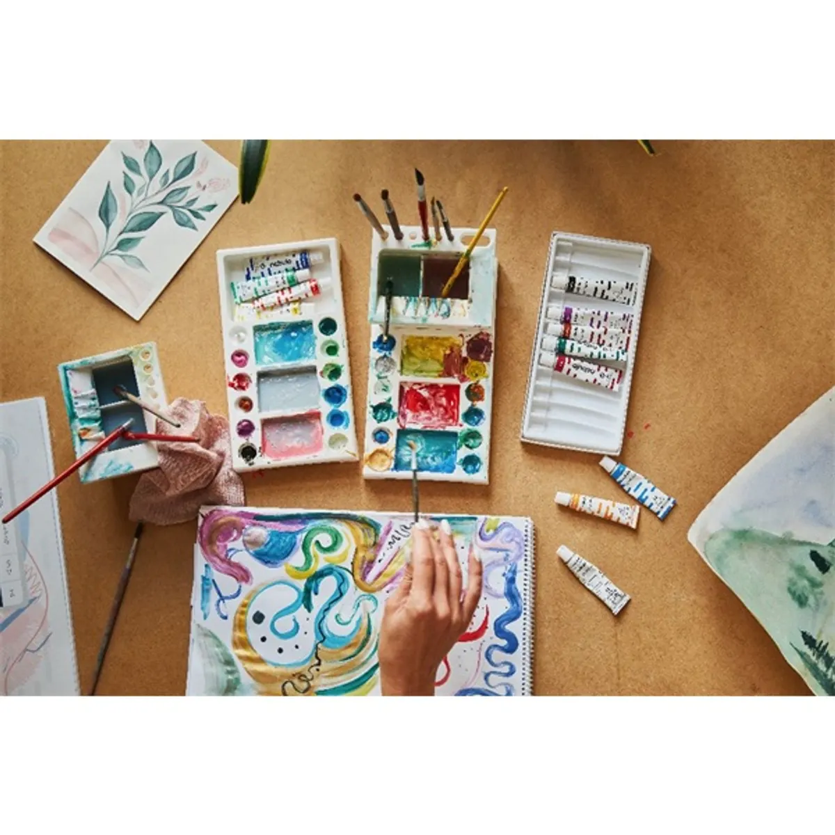 Nebulo festő paletta és ecsetmosó készlet #3