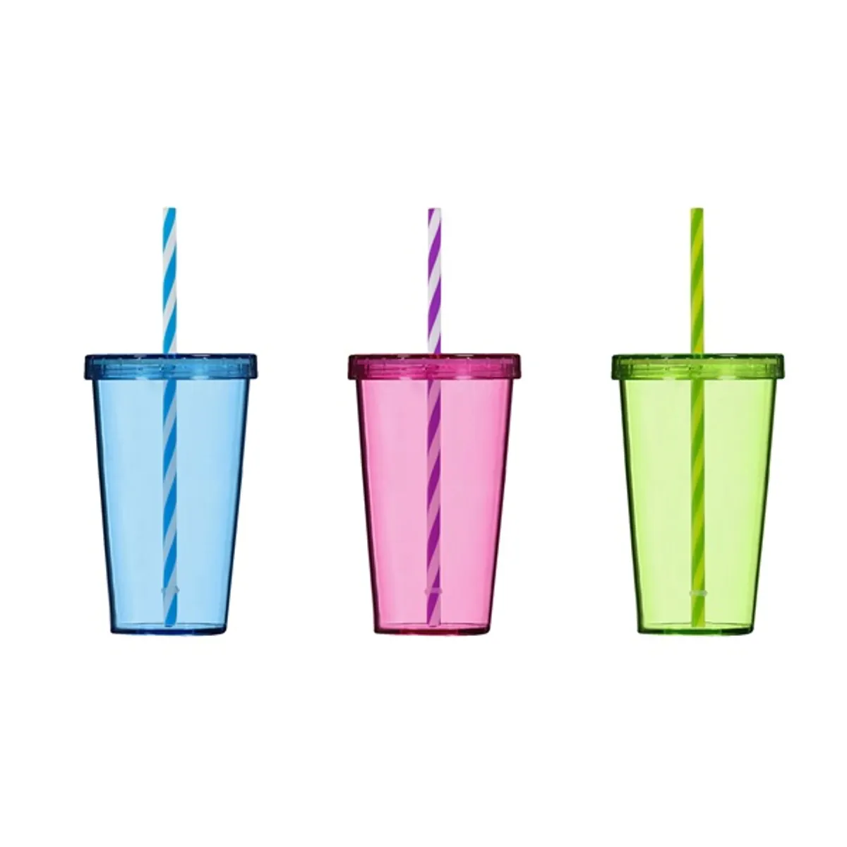 IRIS Mix Coloured pohár szívószállal 660ml, kék, rózsaszín vagy zöld színű 161447-000P #1
