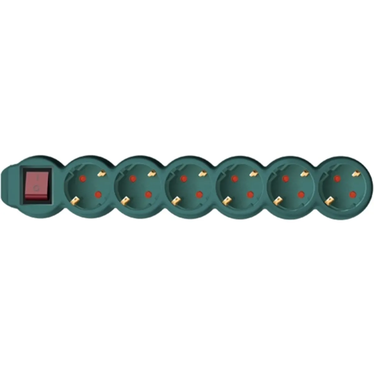 Home NV 6K-5/GR/1,5 6 aljzat 5méter 3x1,5mm2 zöld kapcsolós elosztó #1