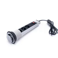 TOO PPS-304-3S IP20, 3x 2P+F, 2x USB-A, szálcsiszolt asztalba süllyeszthető elosztó #3