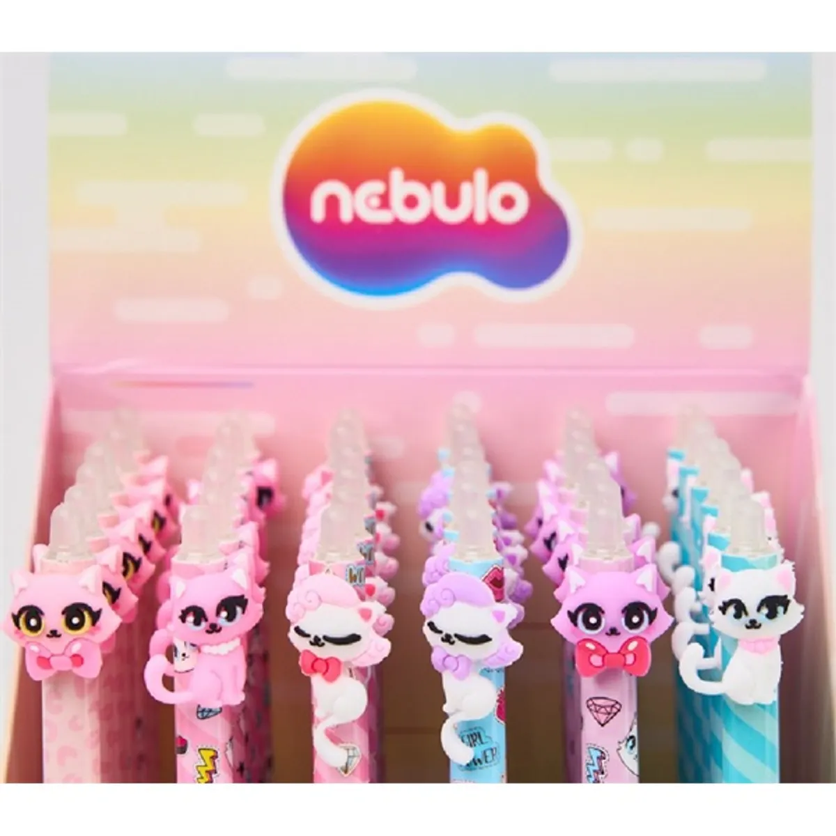 Nebulo Cuki cicák radírozható nyomógombos zselésirón #1