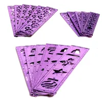 Iris Doboz alakú /1db 20cm, 1db 25cm, 1db 30cm/ ezüst-lila fémdoboz műanyag masnival dekor szett #4