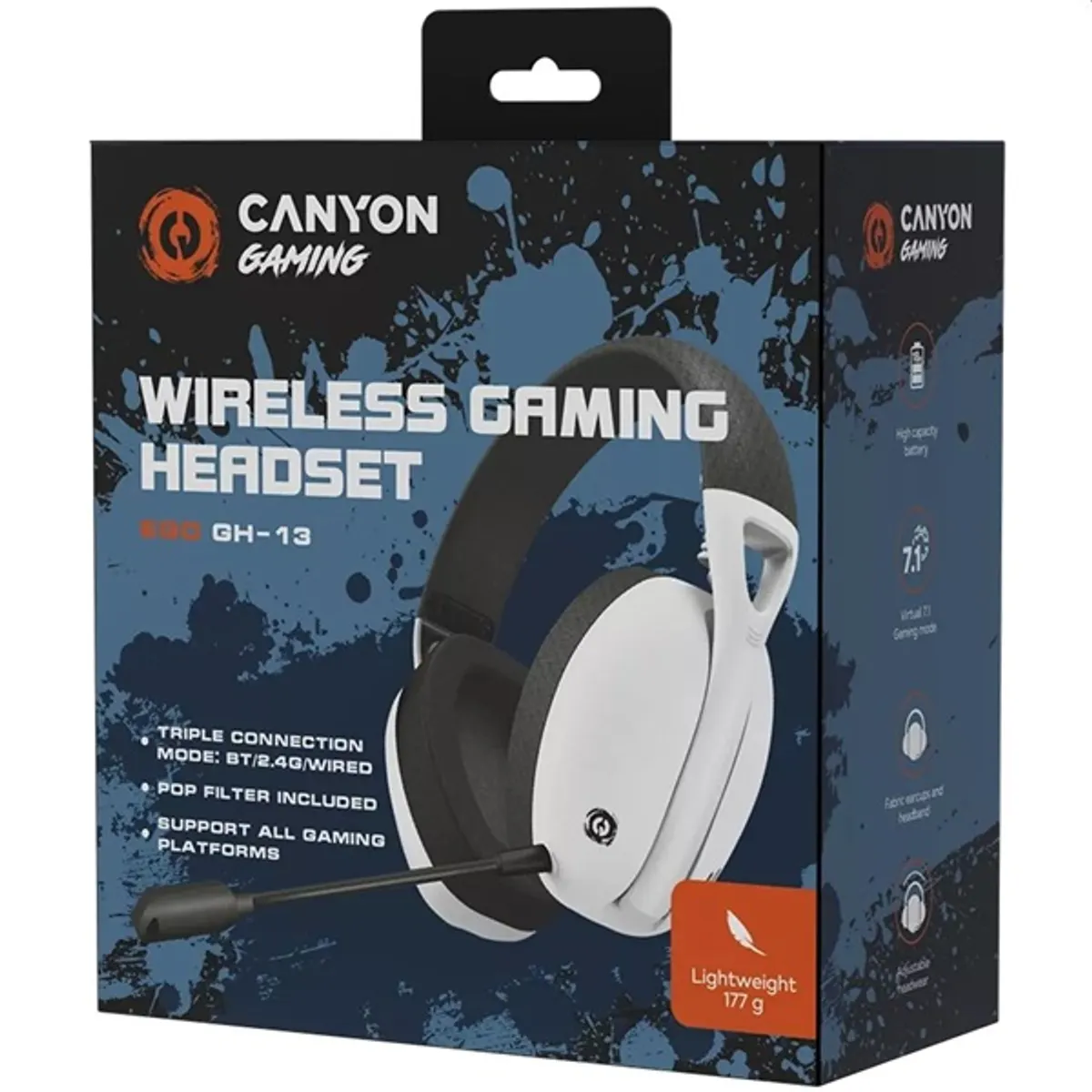 Canyon EGO GH-13 fehér-fekete 7.1 gamer headset #8