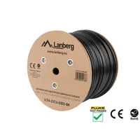 Lanberg LCF6-21CU-0305-BK Cat.6 F/UTP AWG23 Fca PE 305m árnyékolt fekete kültéri kábel #3