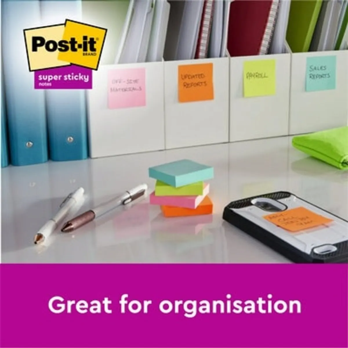 Post-it Super Sticky 654 76x76mm 90lap örökzöld öntapadós jegyzettömb #2
