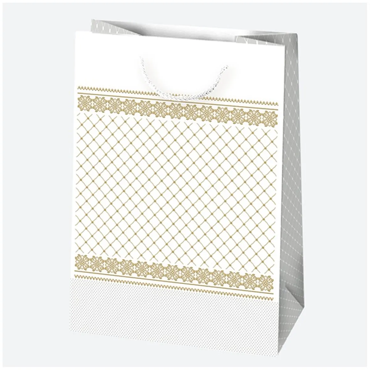 IRIS LUX ajándéktasak, különböző mintákkal, arany, 230x320x110 mm #1