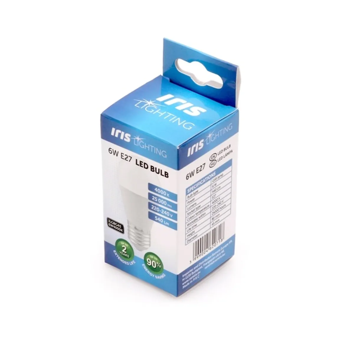 Iris Lighting Global Bulb E27 G45 6W/4000K/540lm LED fényforrás #3