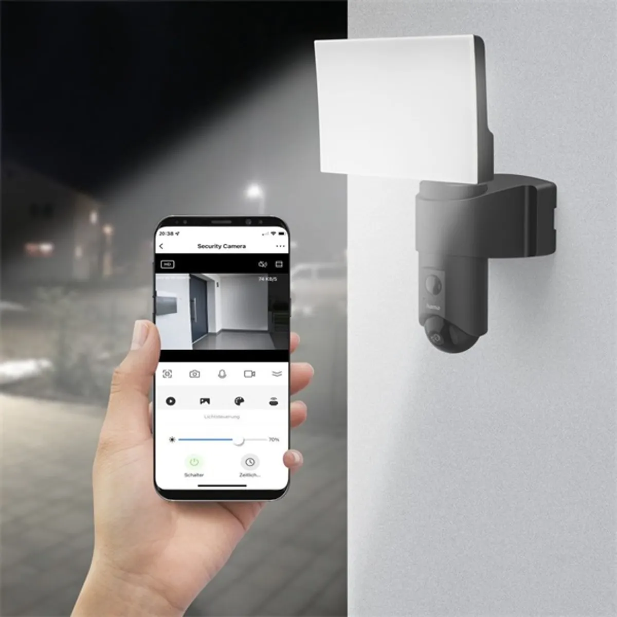 Hama 176614 éjjellátó kültéri 1080P mozgásérzékelős okos WiFi kamera + reflektor #10