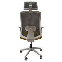 IRISOffice Aurora sárga/szürke ergonómikus, szövet-hálós irodai forgószék fej és háttámasszal #4