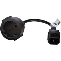 Akyga 15cm Schuko CEE 7/4 - IEC C14 adapter #1