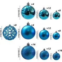 Iris Karácsonyfa gömb szett 100 db-os türkiz #2