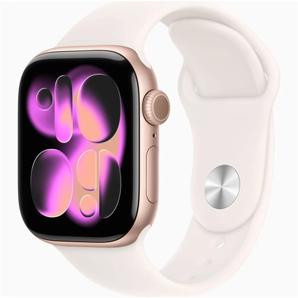 Apple Watch S11 GPS-es (42mm) rózsaarany alumínium tok, lágy rózsaszín S/M sportszíjas okosóra #1