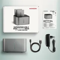 Axagon ADSA-DC SuperSpeed USB DUAL 2.5"/3.5" HDD/SSD DUAL dokkoló #9