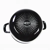 TOO BELLY FARM BLACK 2,8 literes, 18cm átmérő, 12cm magasságú lábas (fazék) üveg fedővel #4