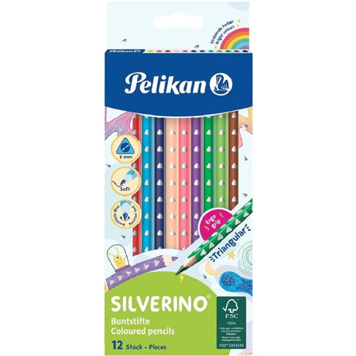 Pelikan Silverino 12 szín színesceruza készlet #1