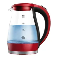 TOO KE-820 1,7L-es piros prémium üveg vízforraló #6