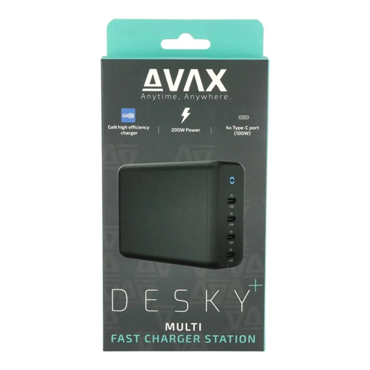 AVAX DC637 DESKY+ 200W GaN 4xType C (PD 3.0) gyorstöltő elosztó #9