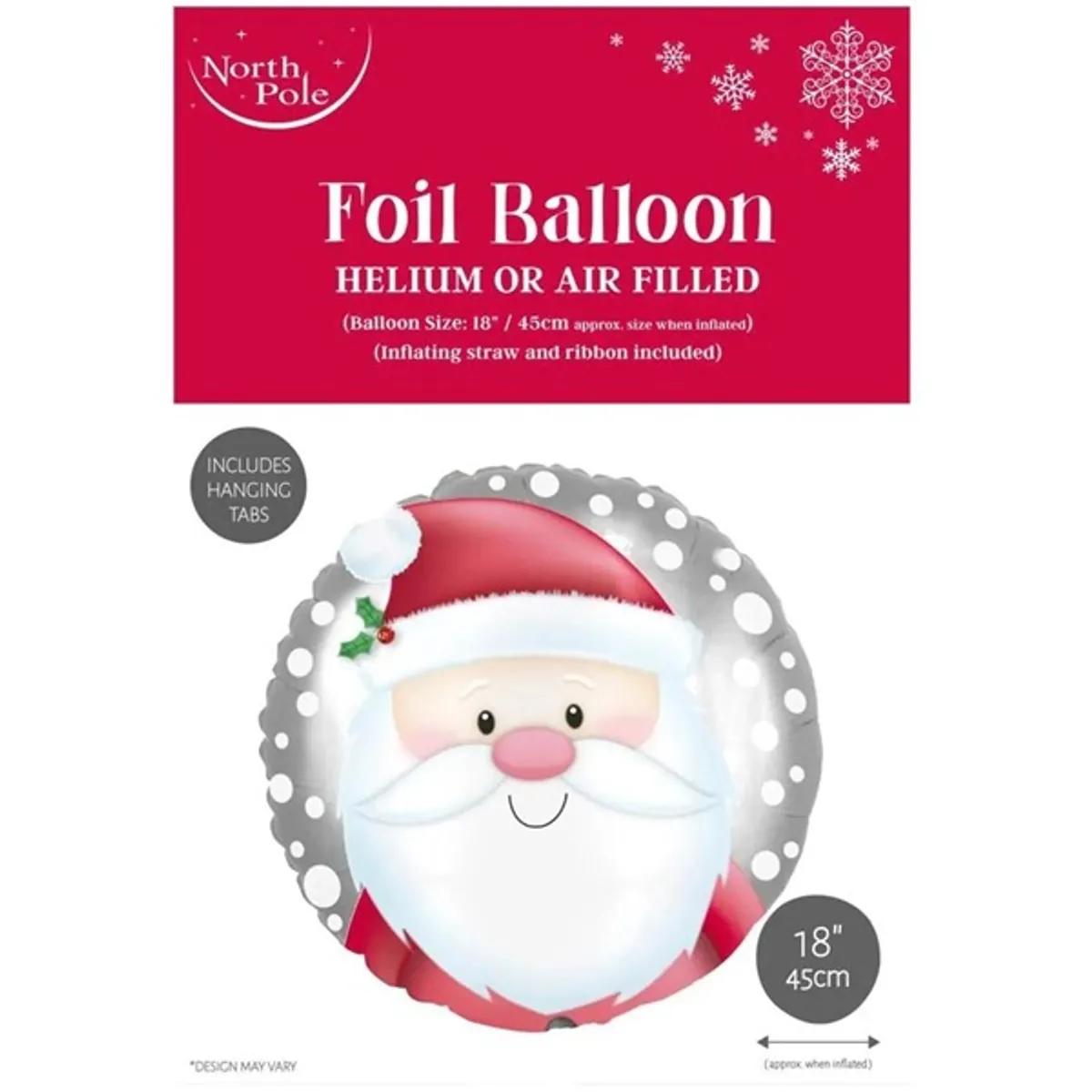 IRIS Mikulás/Télapó léggömb, fólia, 18cm átmérő #1