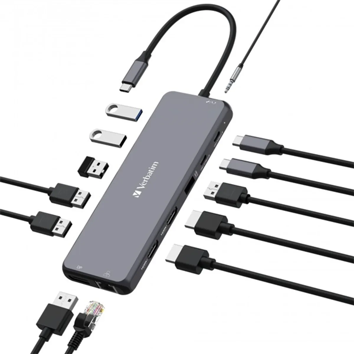 Verbatim 32153 USB-C Pro Multiport CMH-13 13in1 ezüst HUB #2