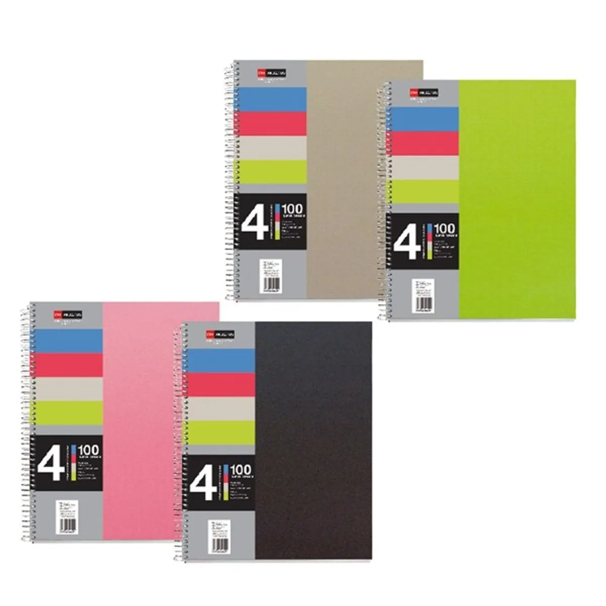 Miquelrius A4 4x25lapos PP kockás színes spirálfüzet #1