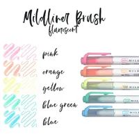 Zebra Mildliner Brush Fluorescent 5db-os kettős végű ecset marker #2