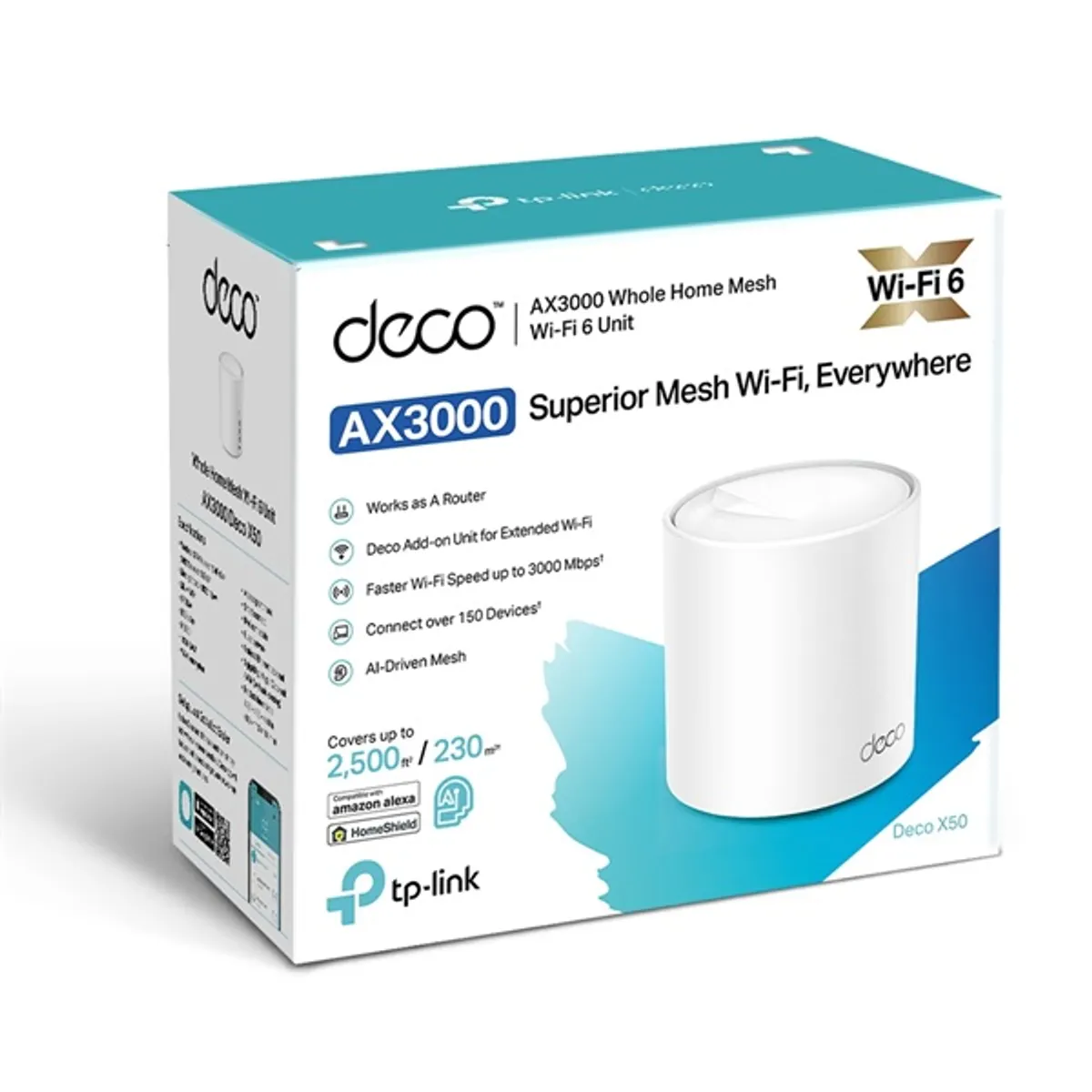 TP-Link Deco X50(2-pack) AX3000 fehér otthoni Mesh Wi-Fi 6 egység (2db) #8