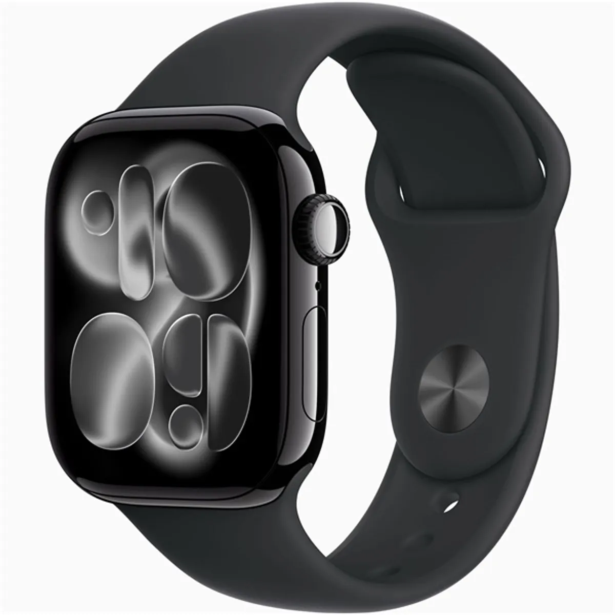Apple Watch S11 GPS-es (42mm) kozmoszfekete alumínium tok, fekete S/M sportszíjas okosóra #1